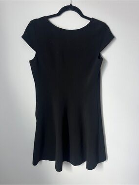 Ann Taylor LOFT Black Cap-Sleeve Fit-and-Flare Mini Dress Olivia Rodrigo